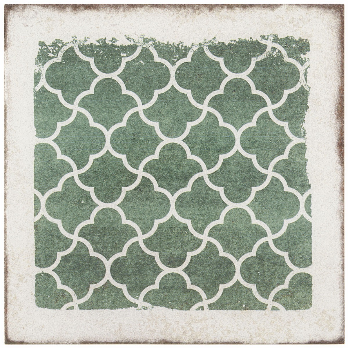 Bernalillo Deco Green 8x8 Matte Porcelain Tile