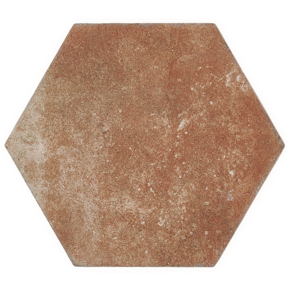 Pompeia Marron Brown 8" Hexagon Matte Porcelain Tile