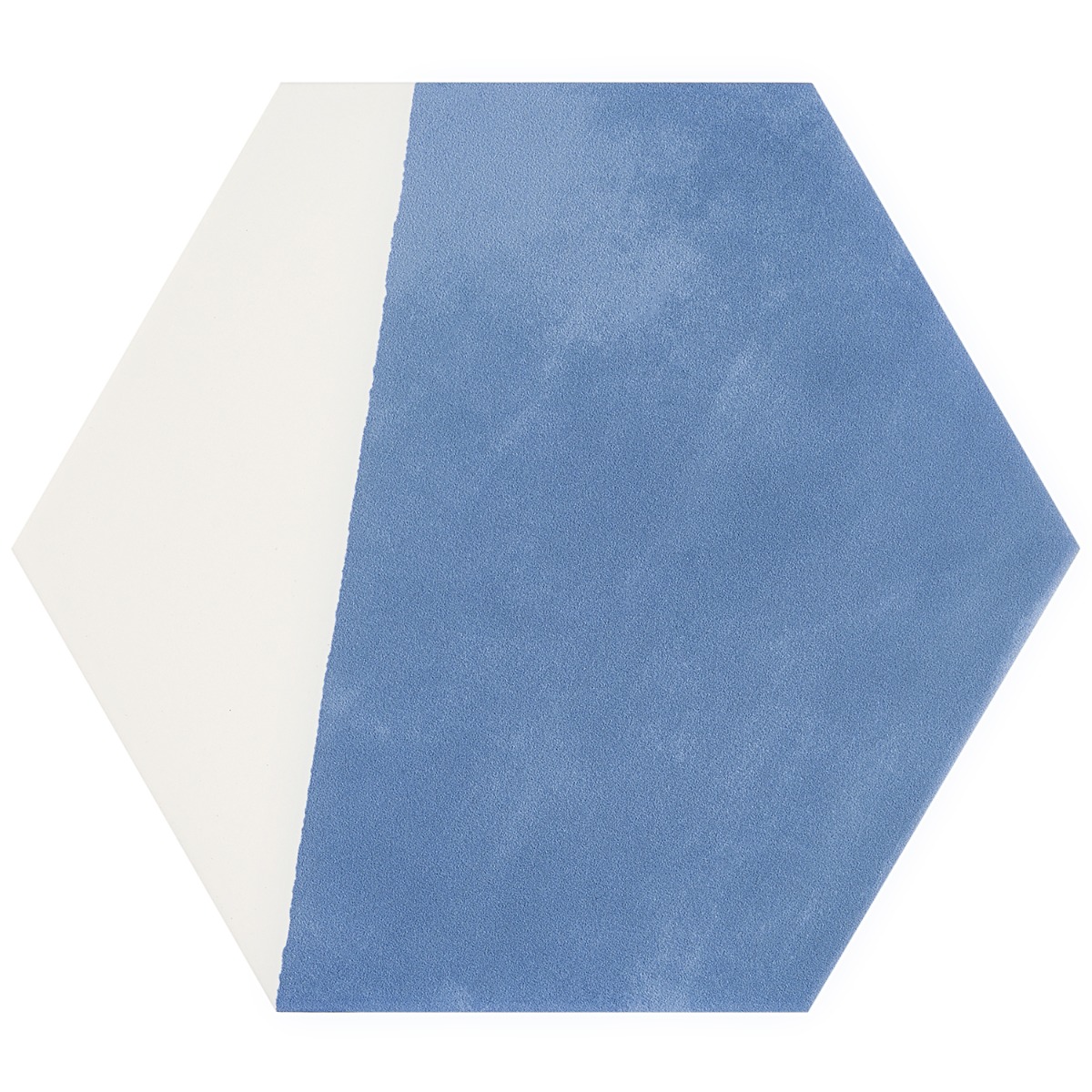 Co-Aries Divide Azul 8" Hex 15mm Matte Porcelain