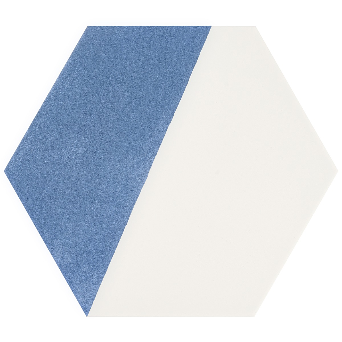 Co-Aries Divide Azul 8" Hex 15mm Matte Porcelain