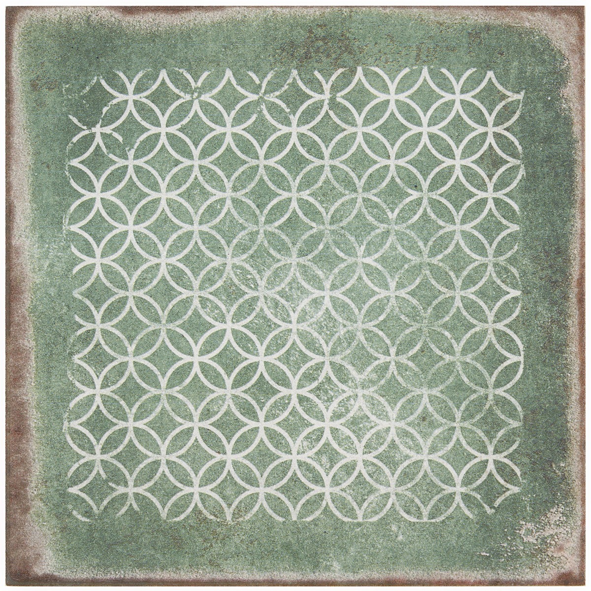 Bernalillo Deco Green 8x8 Matte Porcelain Tile