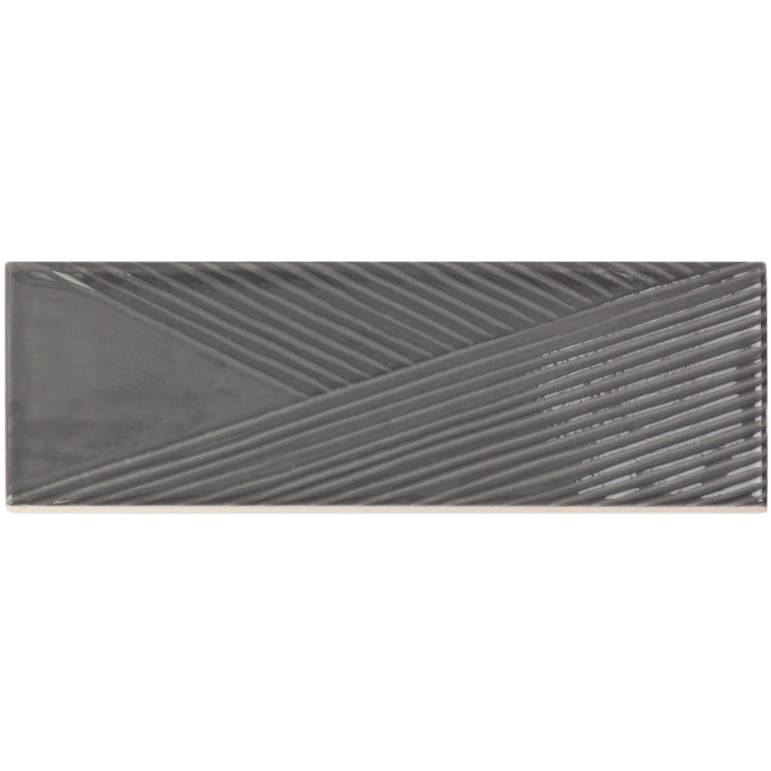 Enigma Graphite 2x8 Polished Ceramic Tile