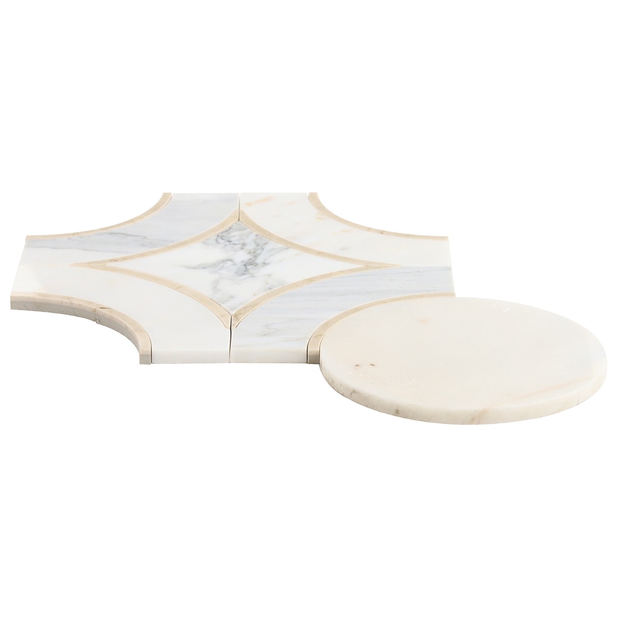 MJ Star 2.0 Calacutta with Crema Marfil Line & Calacutta Circle