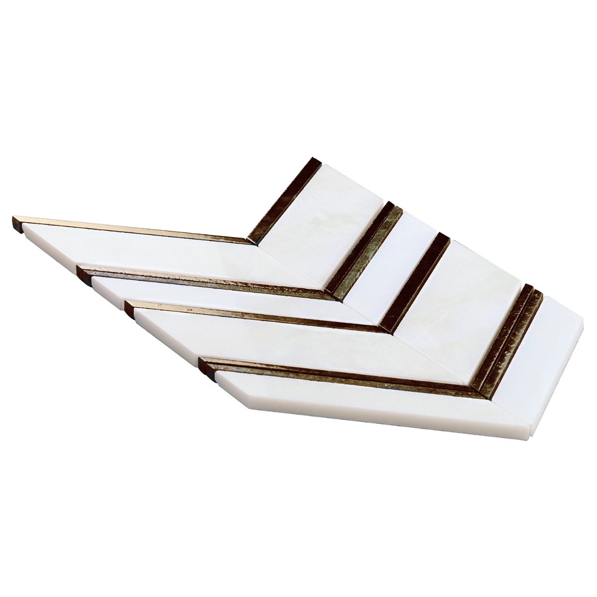 Close Out - Art Lava Chevron Palermo - Lava Stone & White Stone