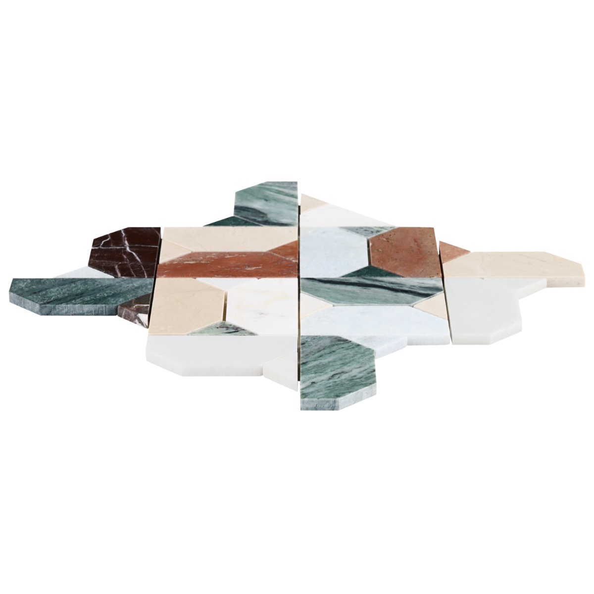 Cafura Tuscany Multicolor Polished Marble Luxury Mosaic Tile