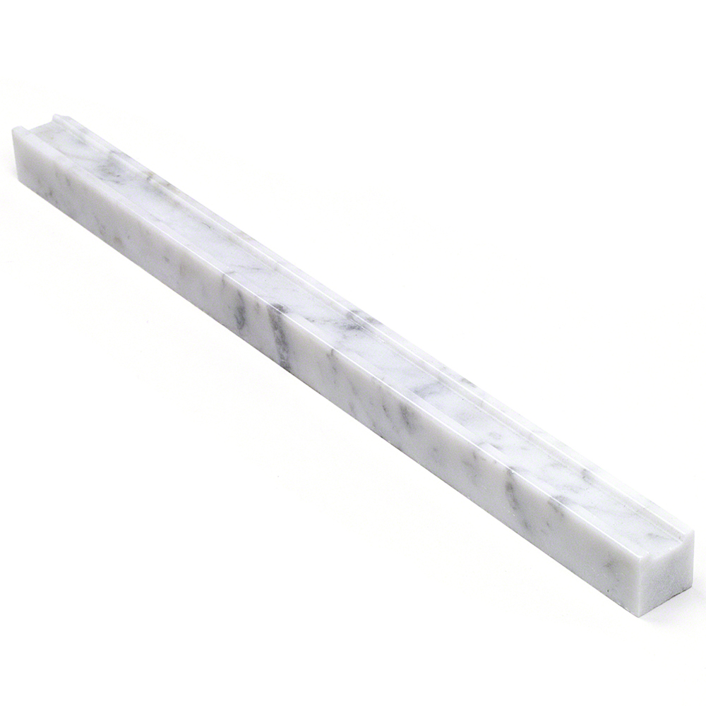 Fluted Pencil White Carrara 