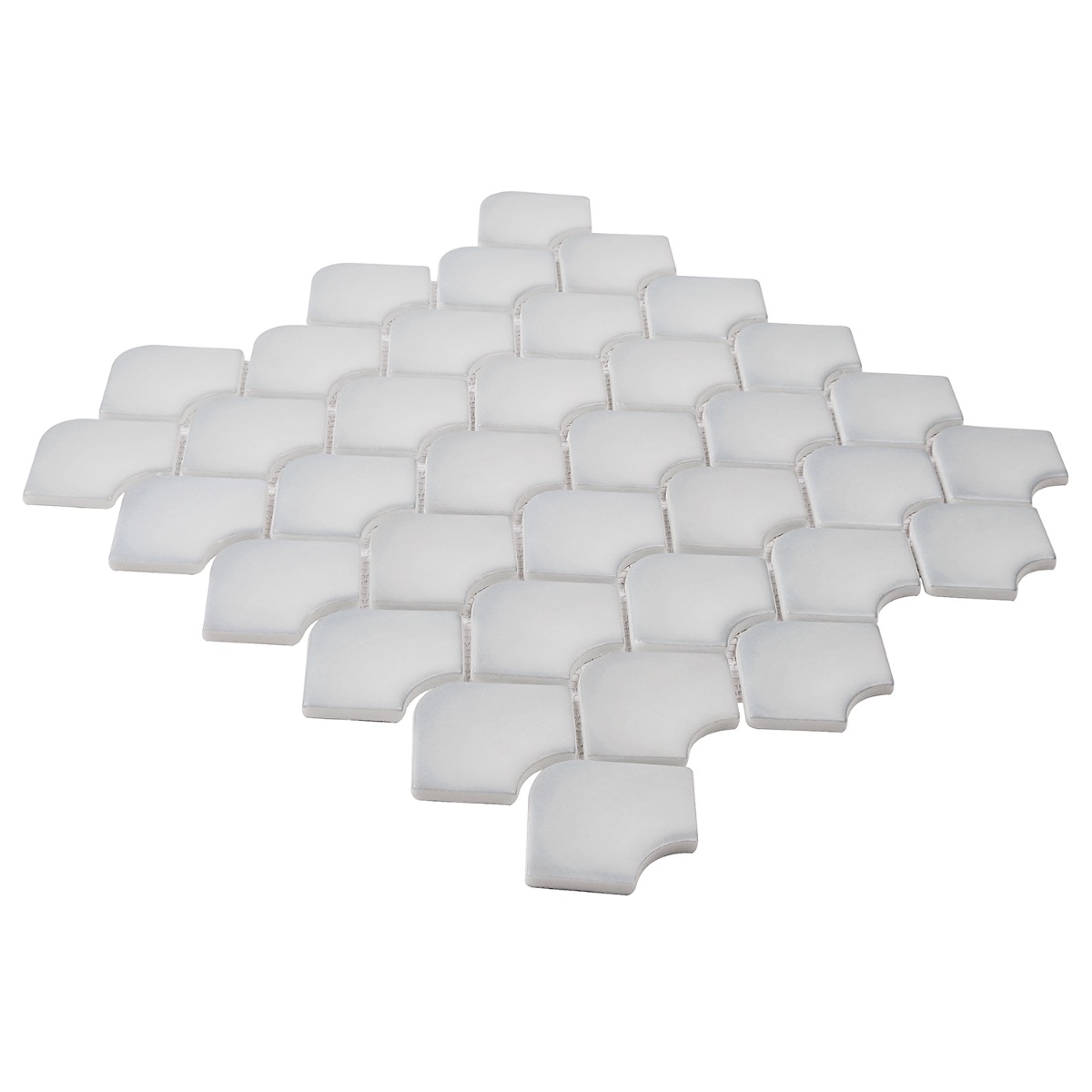 Juniper Gray 2x3 Fishscale Matte Glass Mosaic Tile