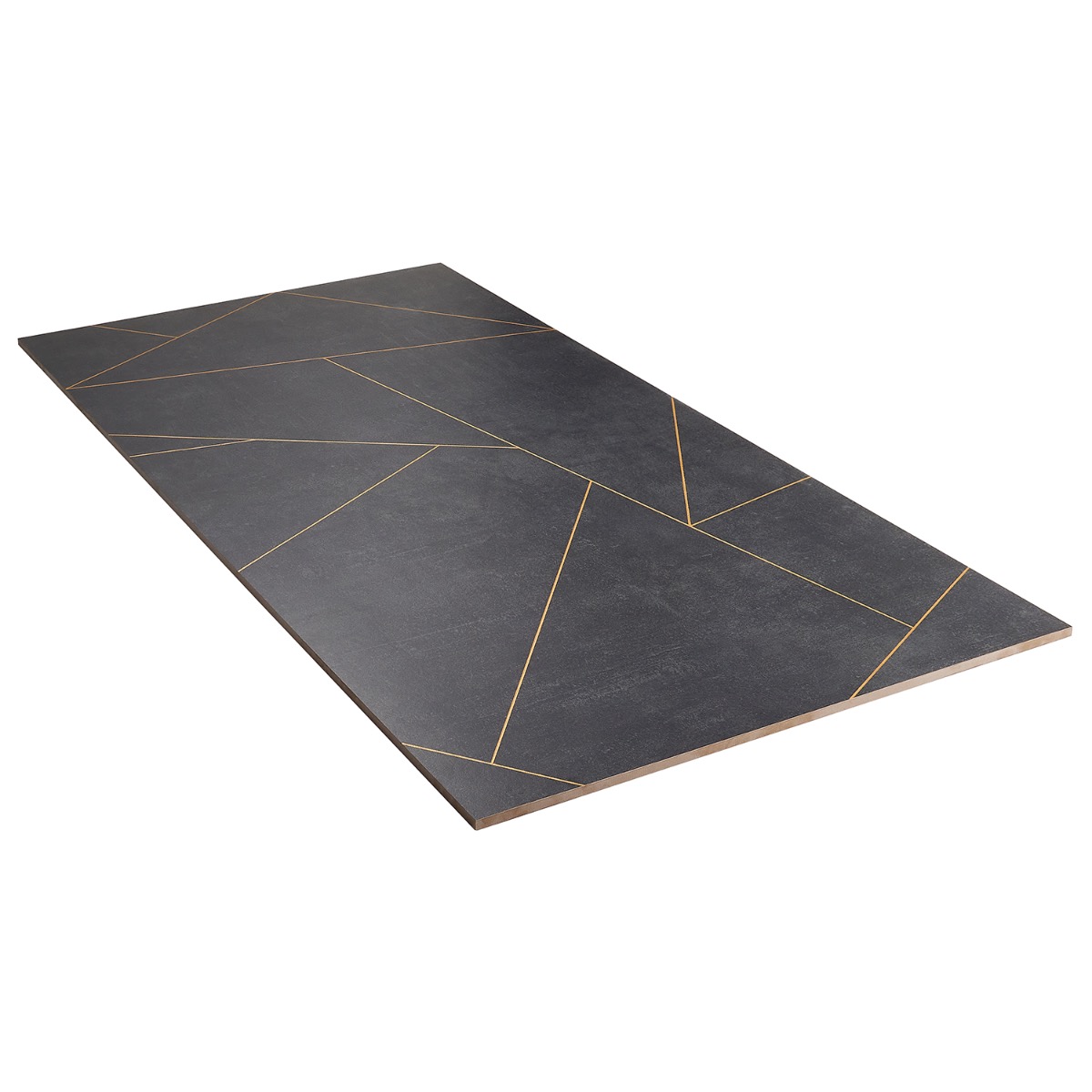 Artscape Ardesia Charcoal Black and Gold Line 24x48 Artisan Decor Matte Porcelain Wall Tile