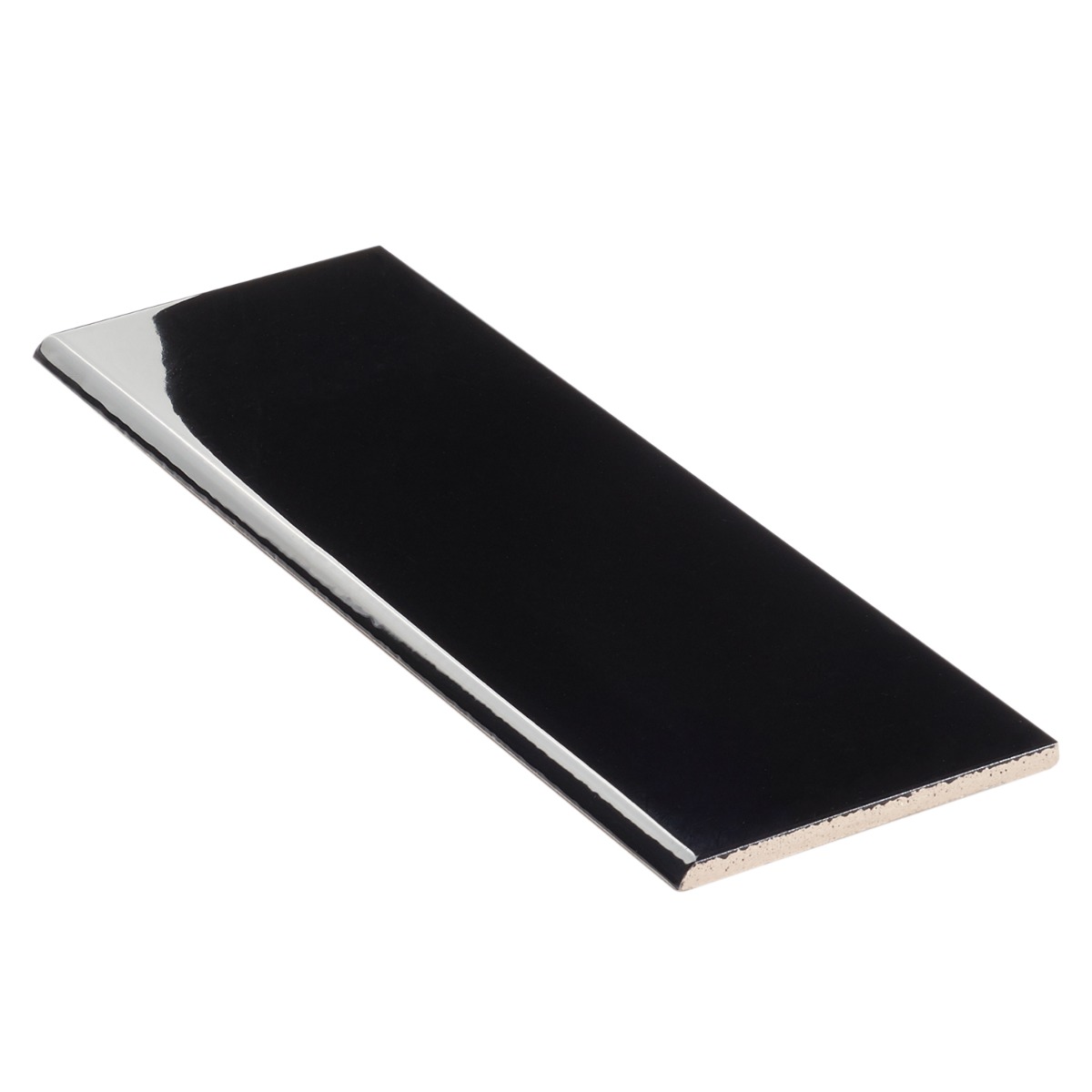 Market Street Black Bullnose 4x12 