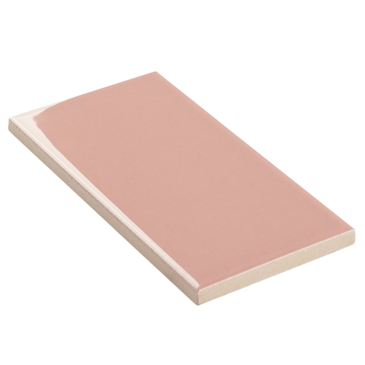 Market Street Pink 3X6 Polished Porcelain Tile