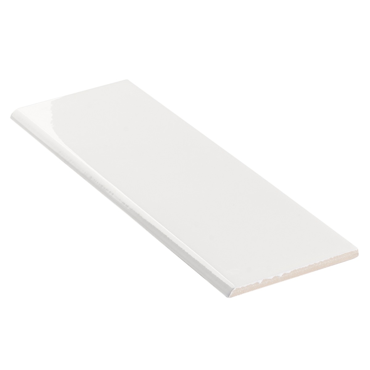 Market Street White Bullnose 4x12 