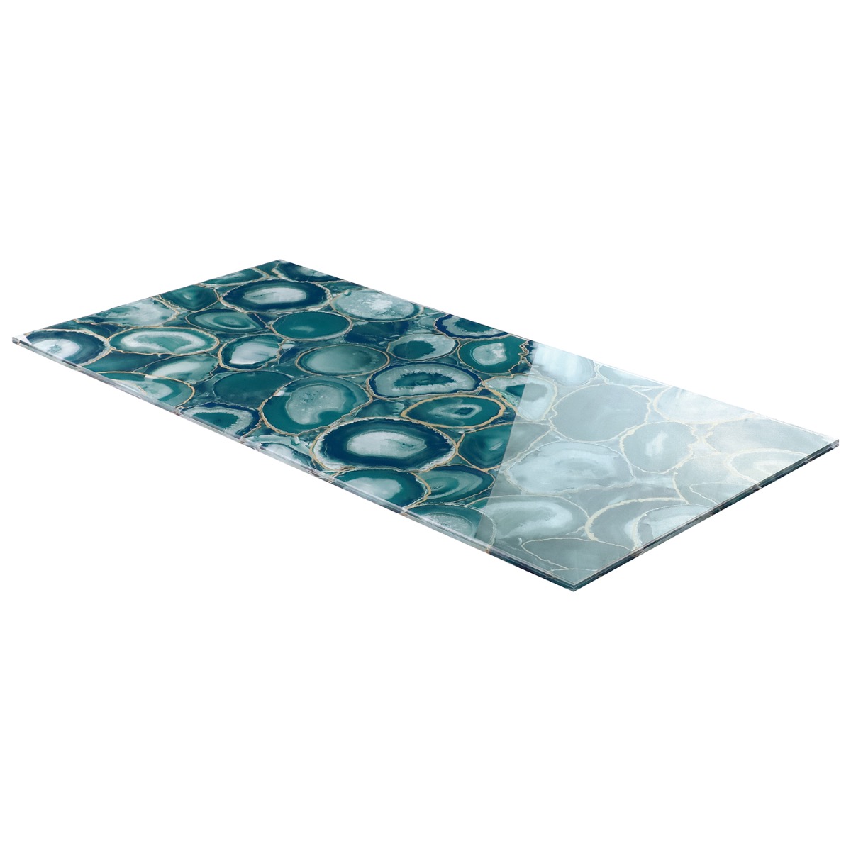 Daphne Teal Green 18x36 Polished Glass Tile