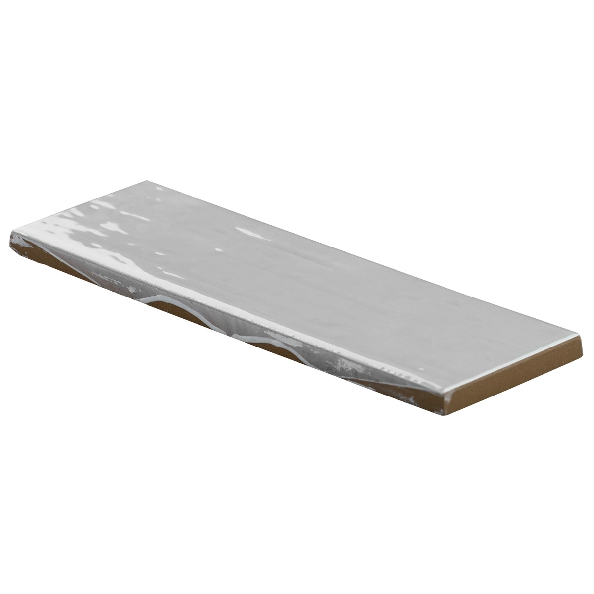 Una Silver 3x9 Polished Porcelain Subway Tile