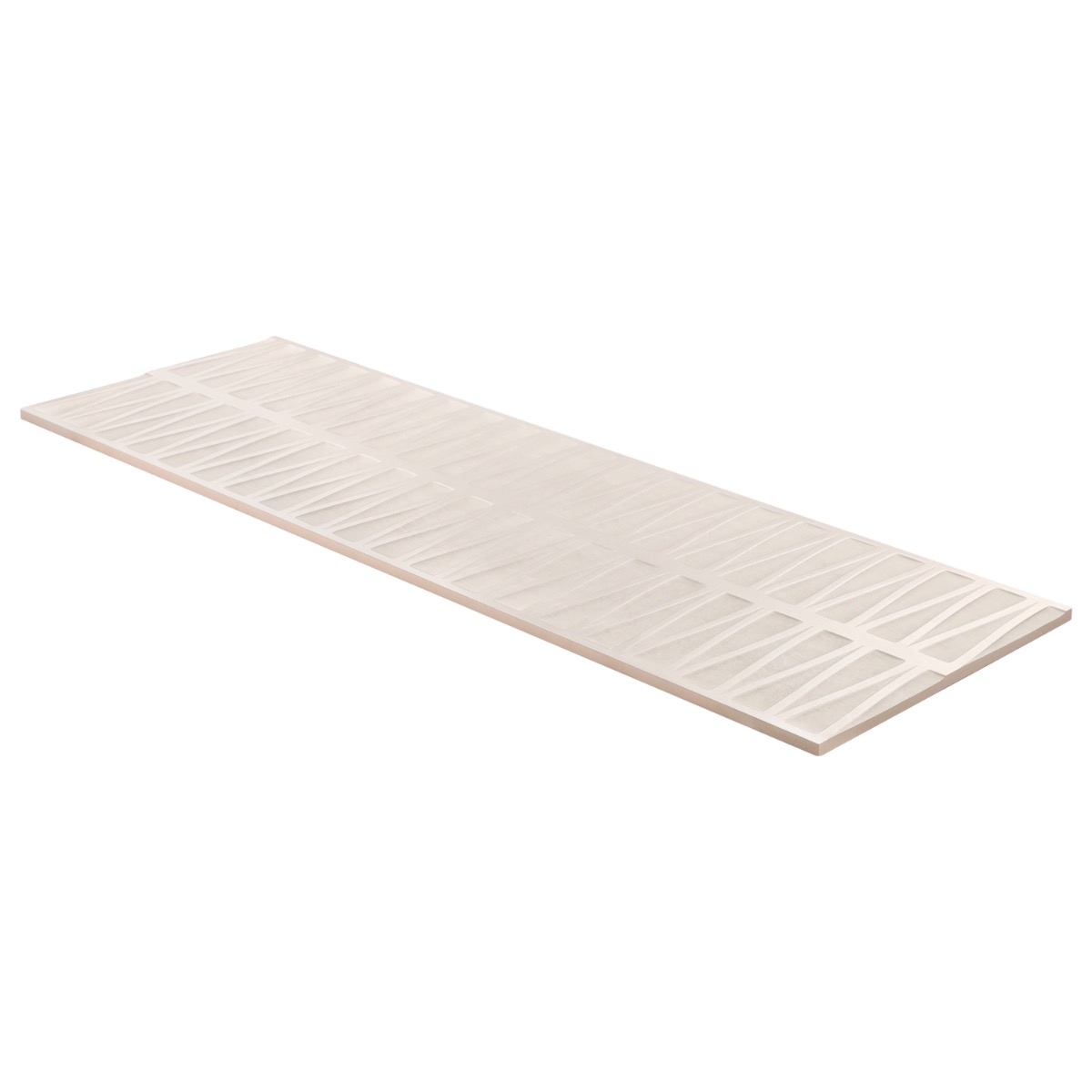 Kelani Deco White 12x36 3D Mixed Finish Matte Ceramic Tile