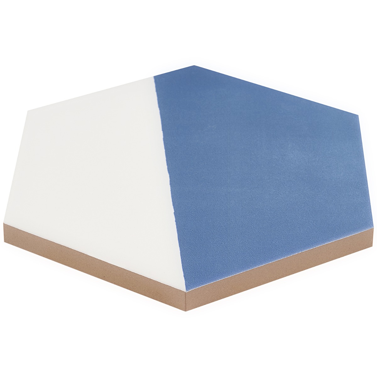 Co-Aries Divide Azul 8" Hex 15mm Matte Porcelain