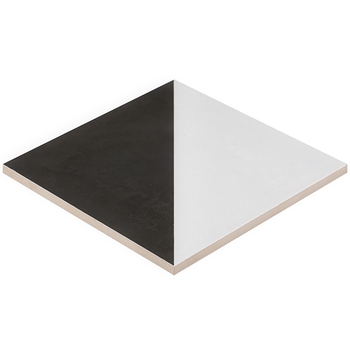 GeoPrism Cement Dos Gray 8x8 by Elizabeth Sutton Matte Porcelain