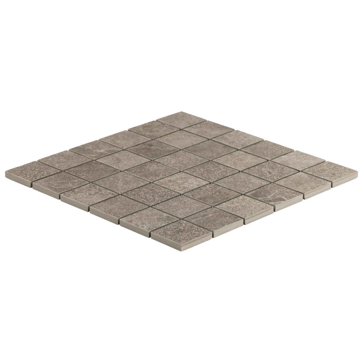 Motley Caramel Brown 2x2 Limestone Look Matte Porcelain Mosaic Tile