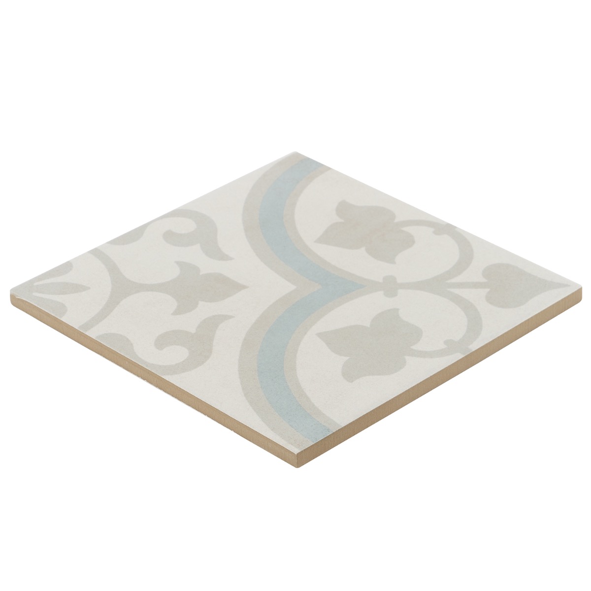 Dhar Silver Ornate 9x9 Matte Porcelain