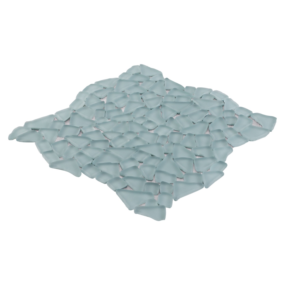 Dolphin Atlantic Blue Frosted Matte Glass Mosaic Tile