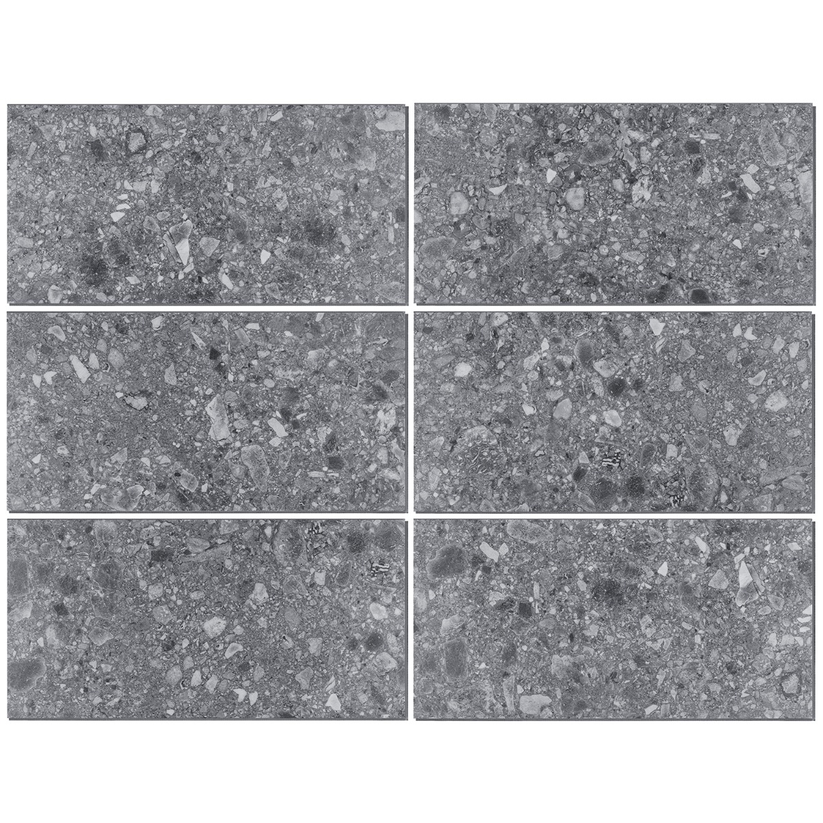 Norr LVT Charcoal 12x24 - 5.0mm/20mil Wear Layer - Rigid Core Click Matte Luxury Vinyl