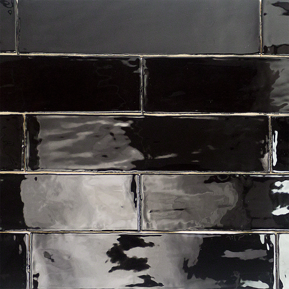 Lancaster 3x12 Noir Polished Ceramic Tile