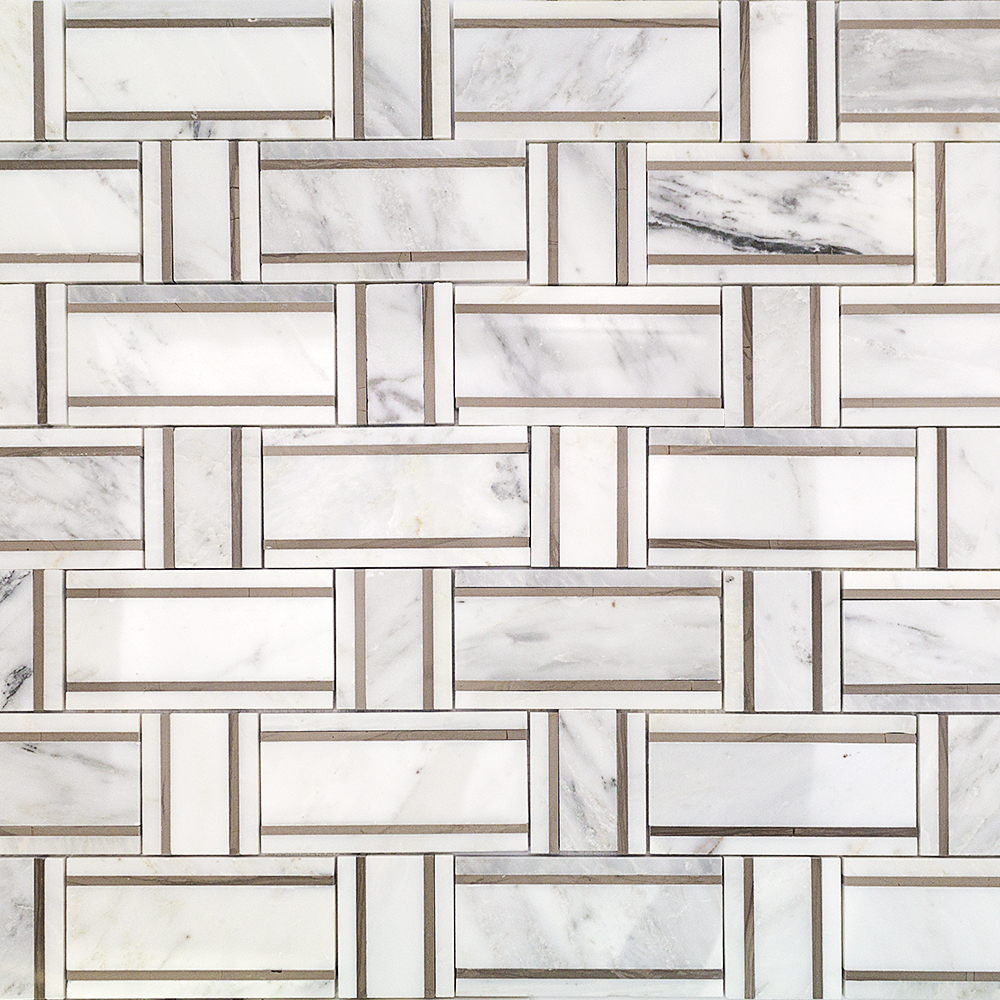 Interlace Asian Statuary & Athens Gray Polished Marble