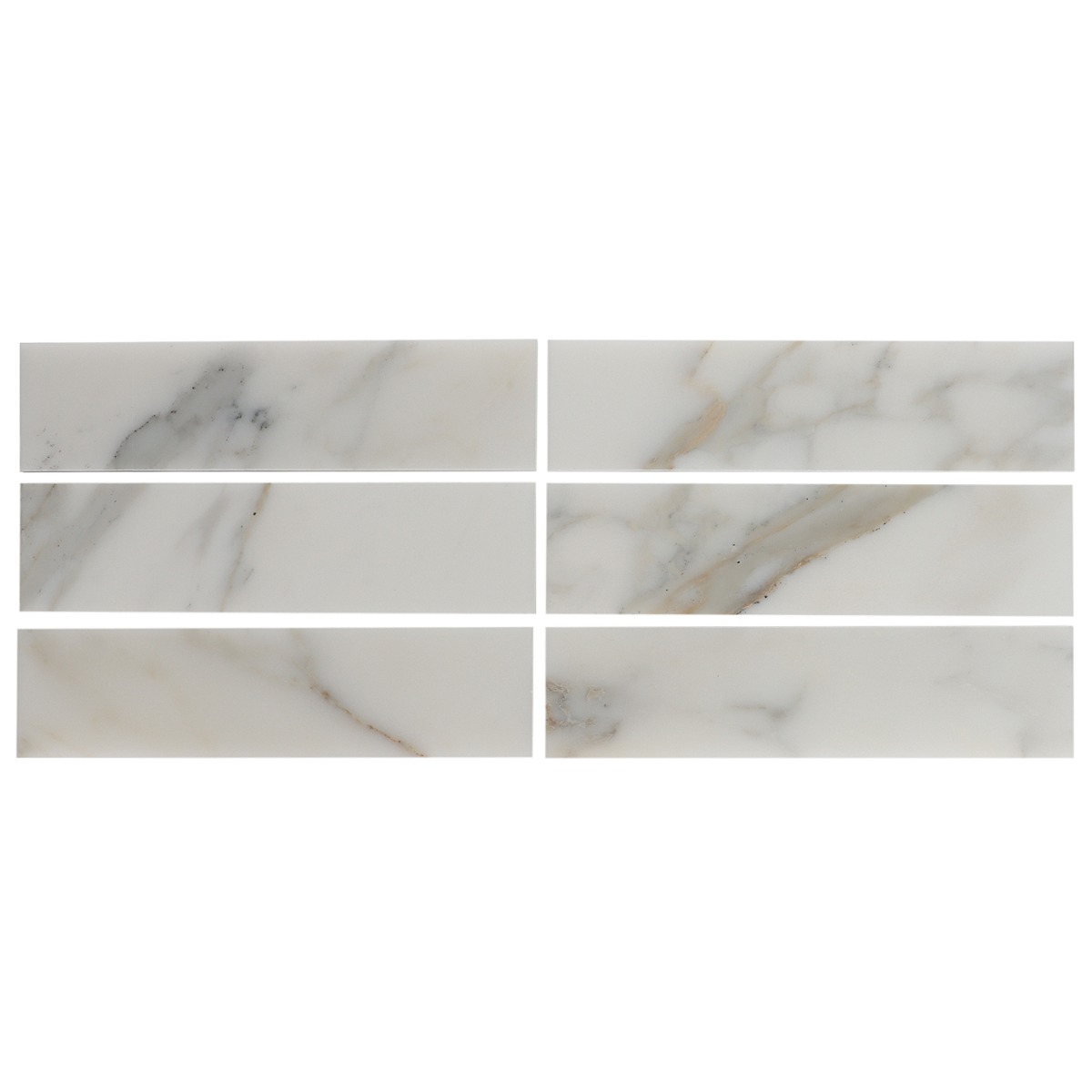 Calacatta Gold 2x8 Honed Marble Subway Tile