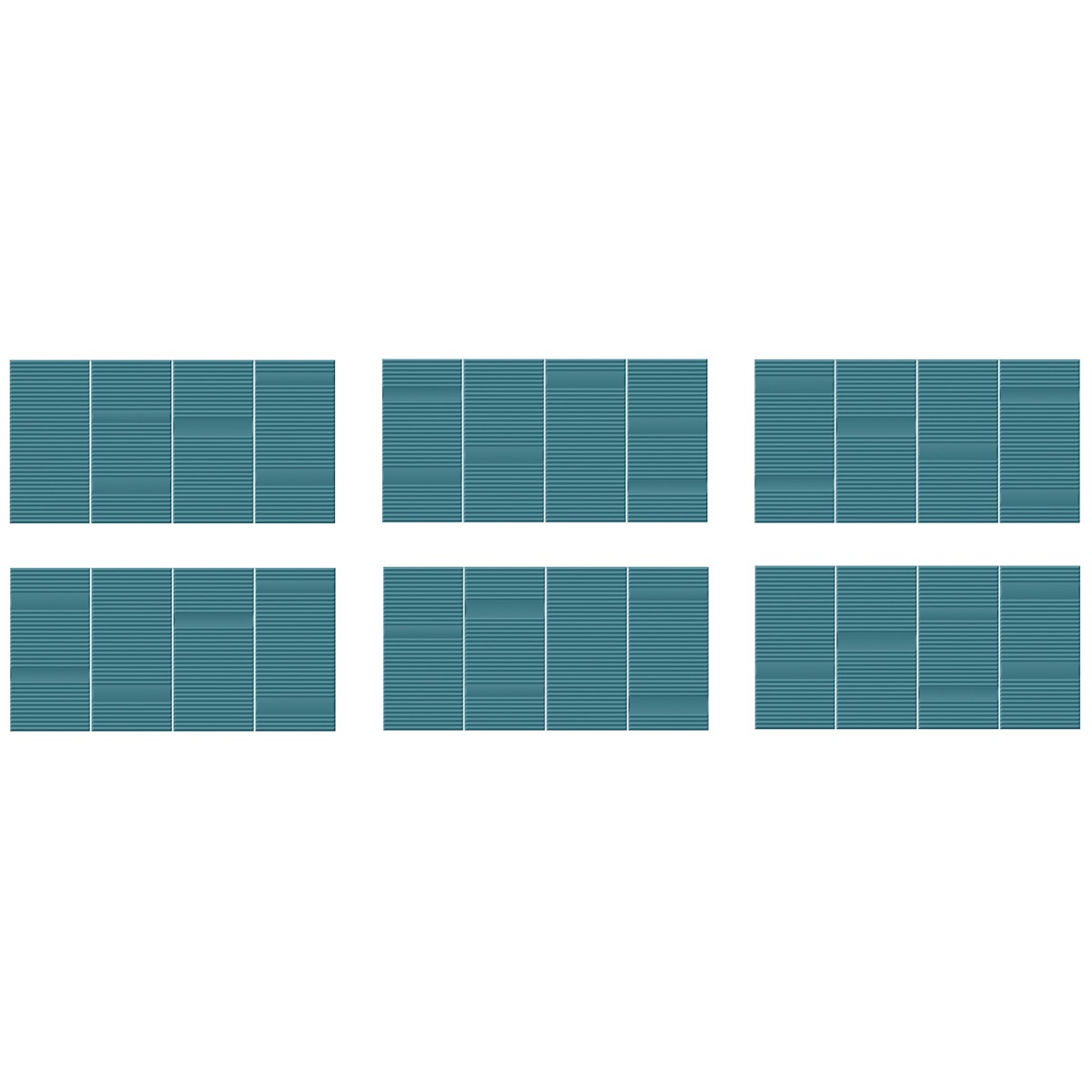 Armada Aqua Teal Green 8x16 Fluted 3D Matte Ceramic Wall Tile