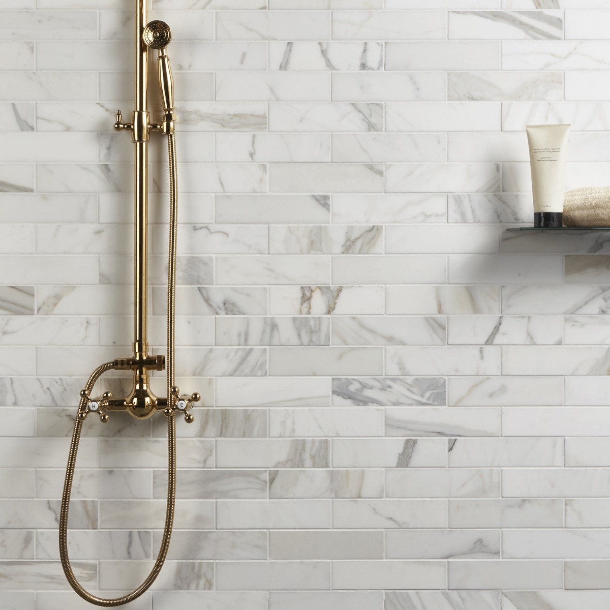 Calacatta Gold 2x8 Honed Marble Subway Tile