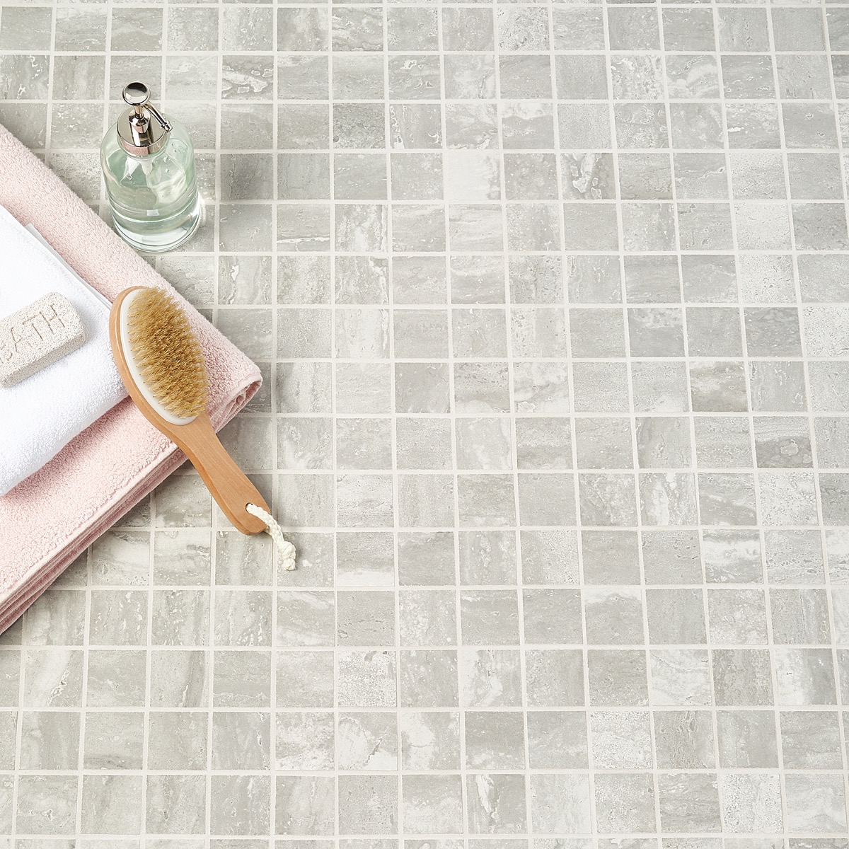 Everyday Travertine Silver 2x2 Matte Porcelain