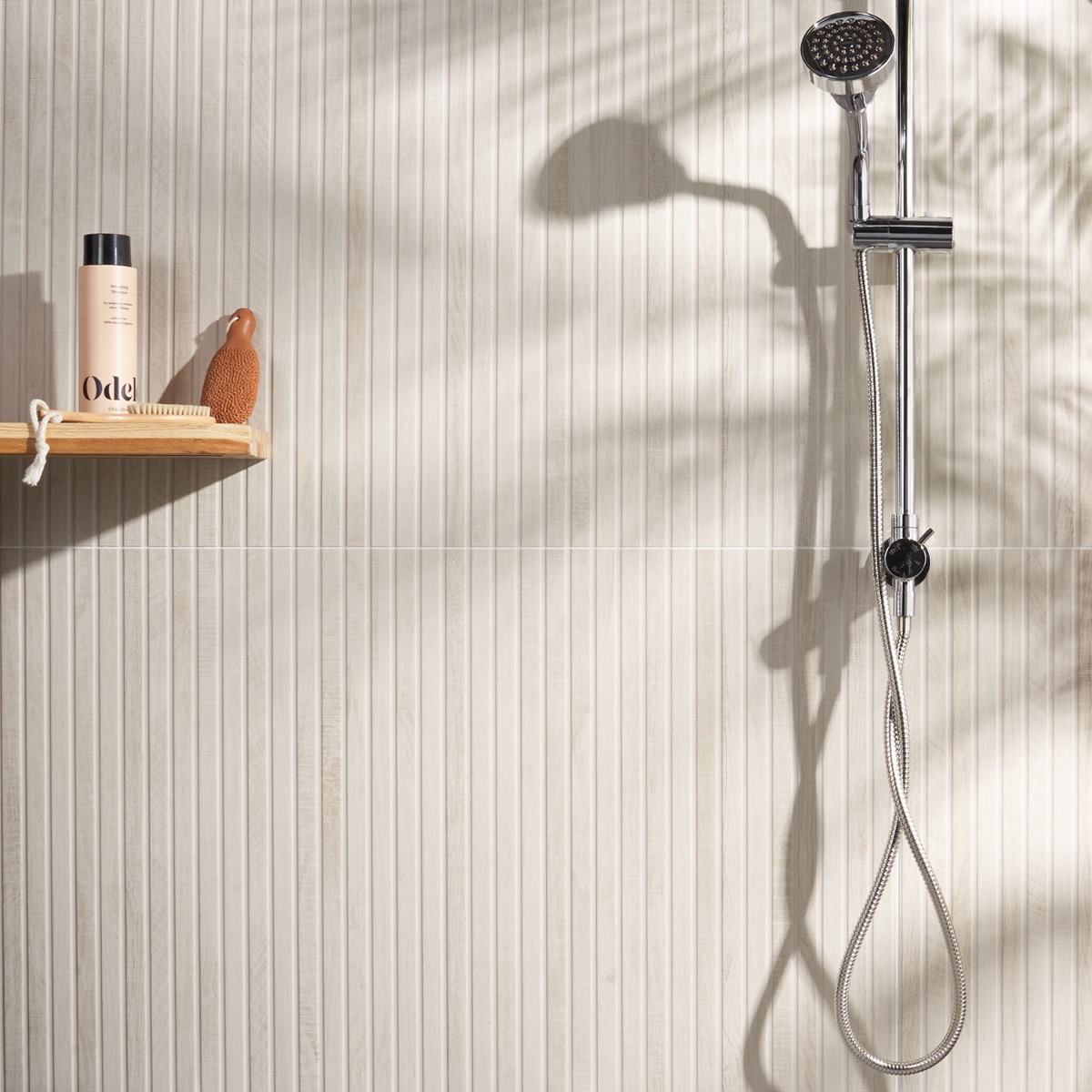 Elan Ribbon White 24x48 Wood Look Matte Fluted Porcelain Tile