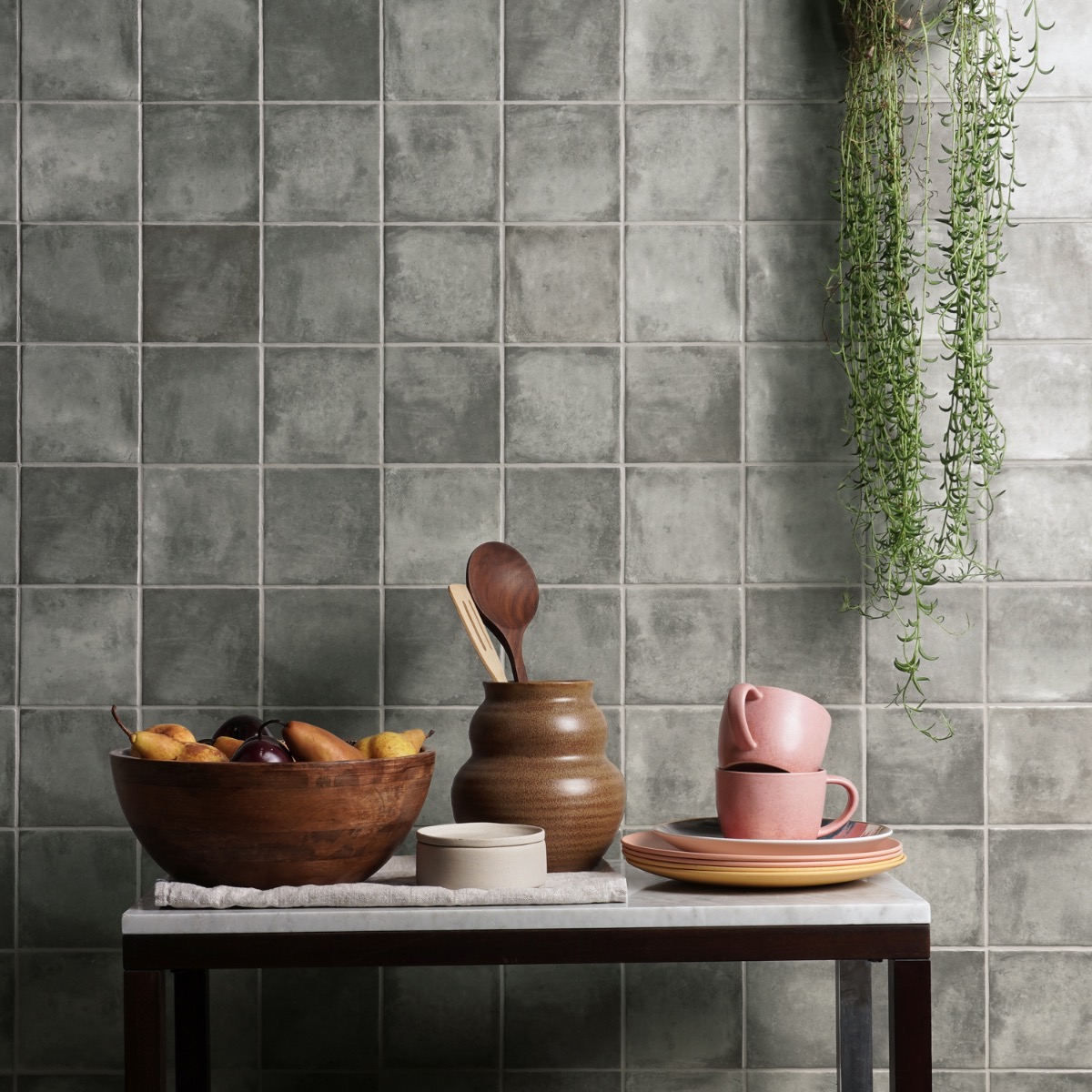 Paula Purroy Como Dove Gray 5x5 Matte Ceramic Tile