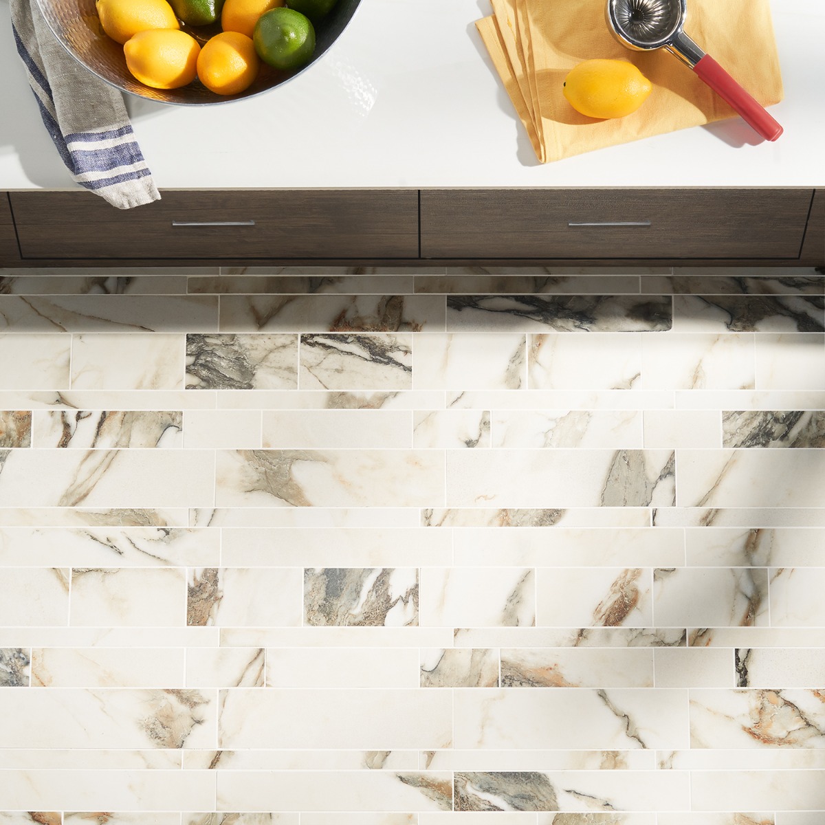 Lithe Calacatta Rustico Railroad Polished  Porcelain