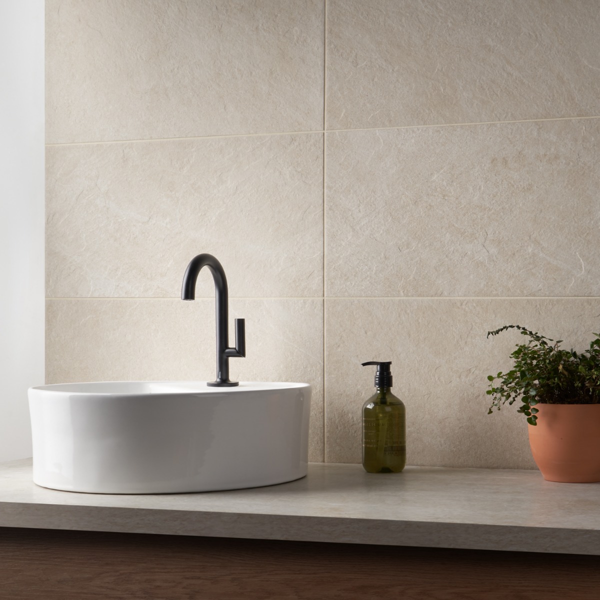 Motley Crema Beige 12x24 Limestone Look Matte Porcelain Tile