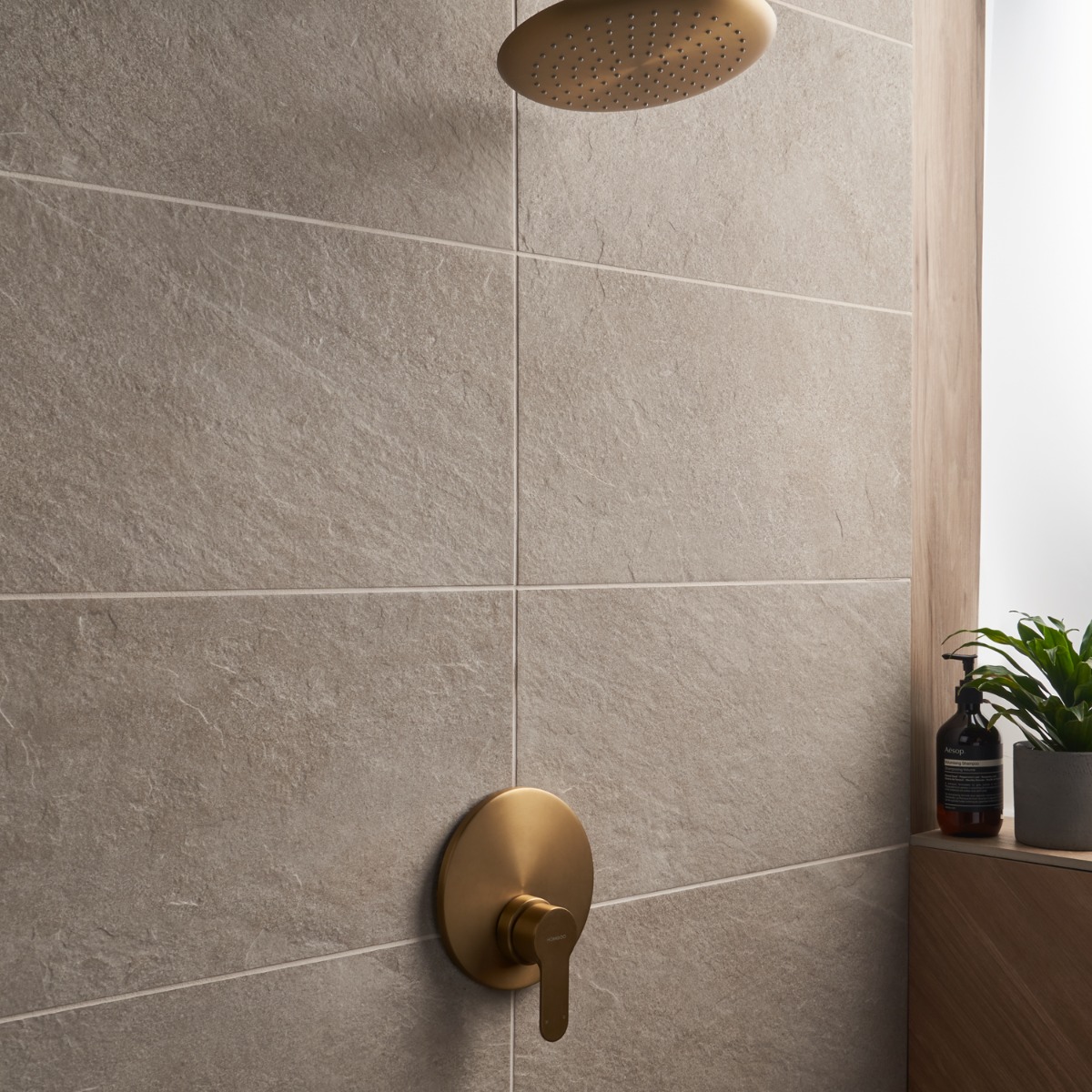 Motley Caramel Brown 12x24 Limestone Look Matte Porcelain Tile