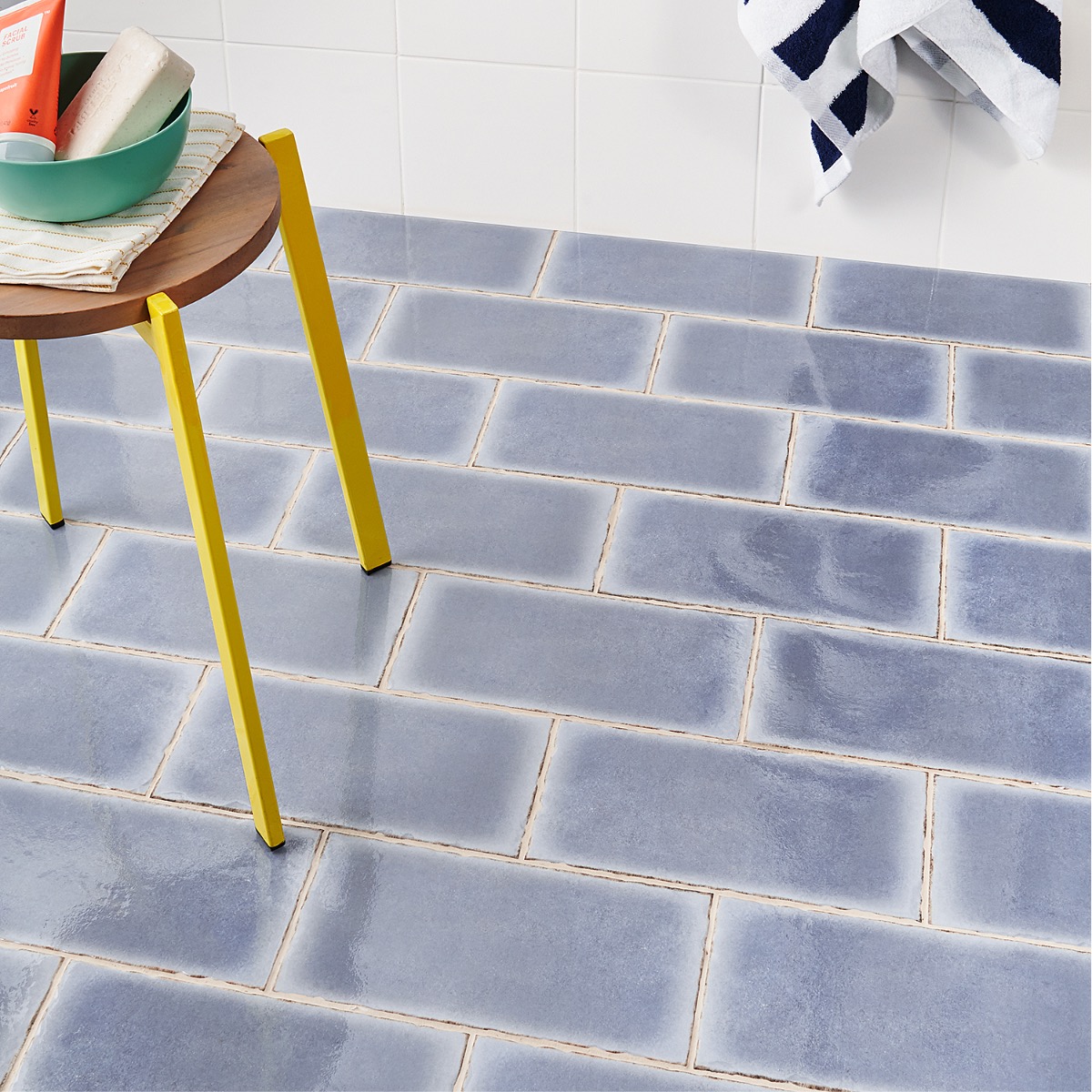 Baylight Blue 6"x12" Glossy Porcelain Subway Tile
