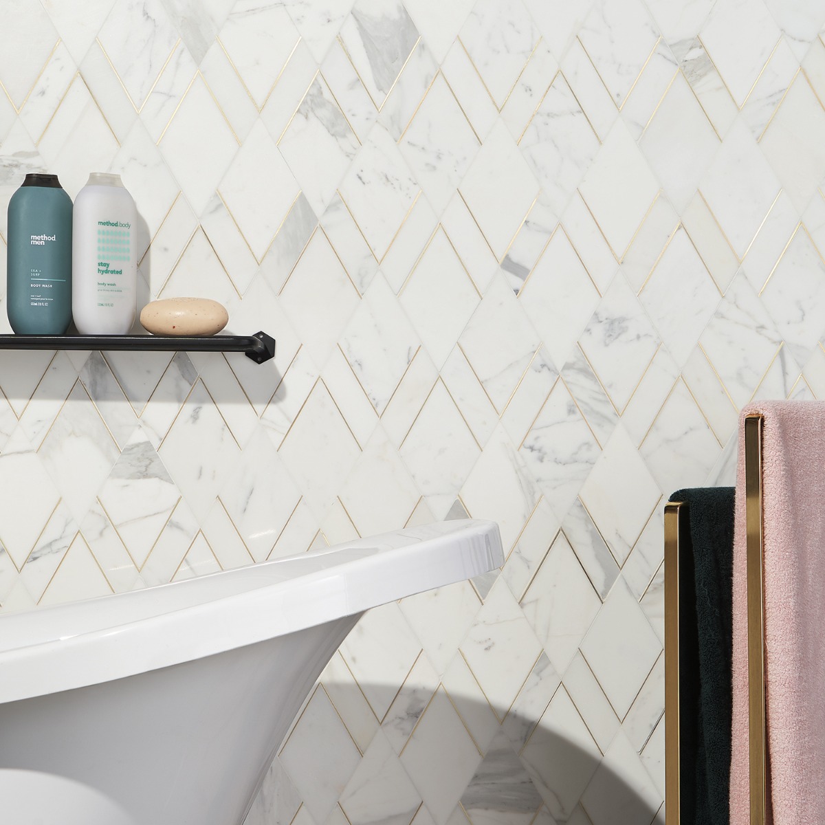 Xena Calacatta - Calacatta Gold & Brass Polished Marble + Brass