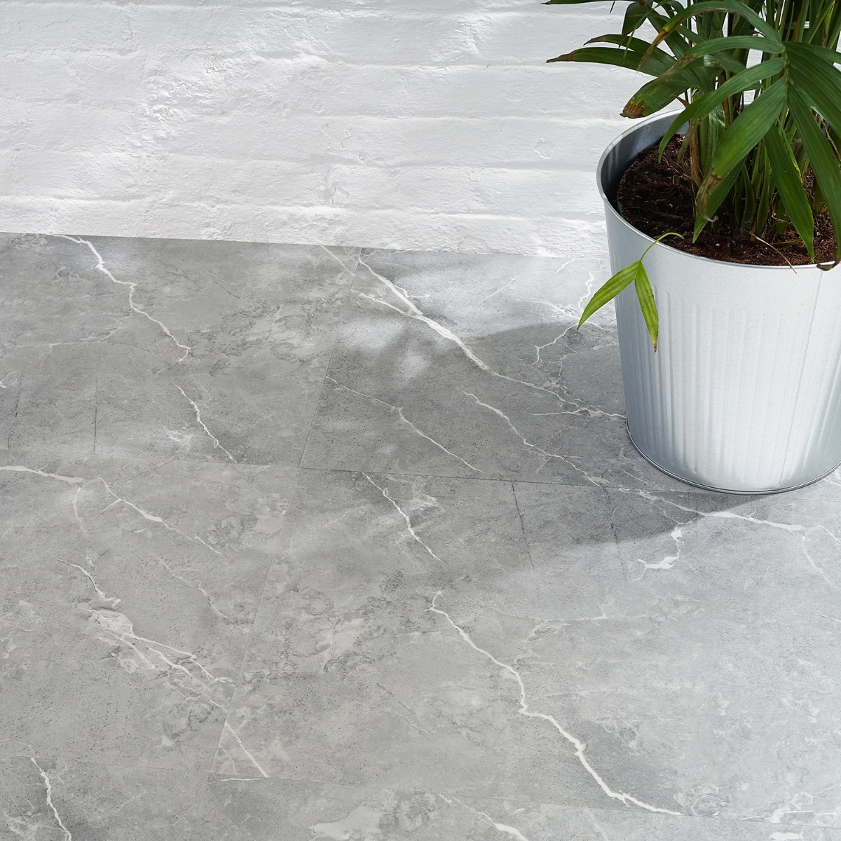 Minetta Chauny Marble Medium Gray 18x36 - 2.5mm/28mil Wear Layer - Glue Down Matte Luxury Vinyl