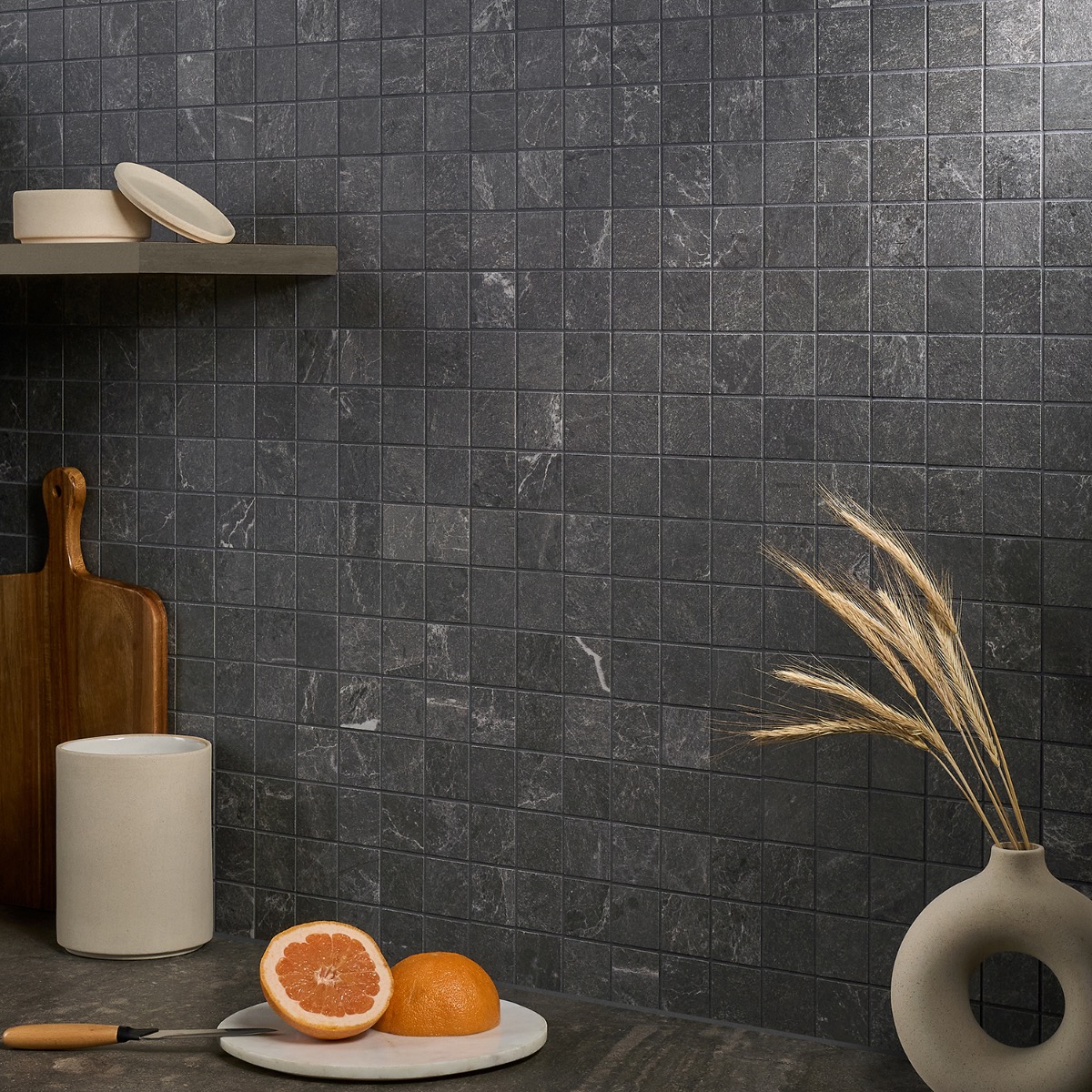 Montech Graphite Gray 2x2 Matte Porcelain Mosaic Tile