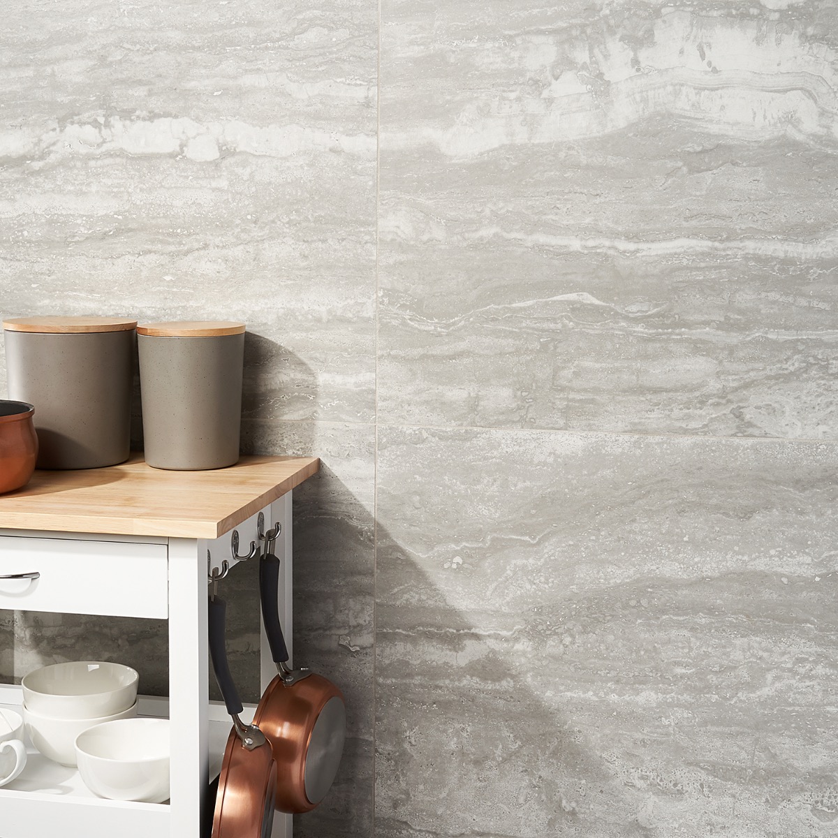 Everyday Travertine Silver 24x48 Matte Porcelain