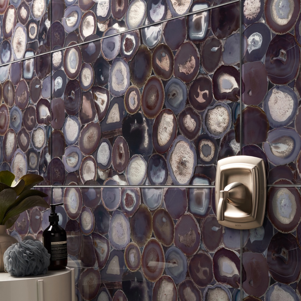 Daphne Wisteria Purple 18x36 Polished Glass Tile