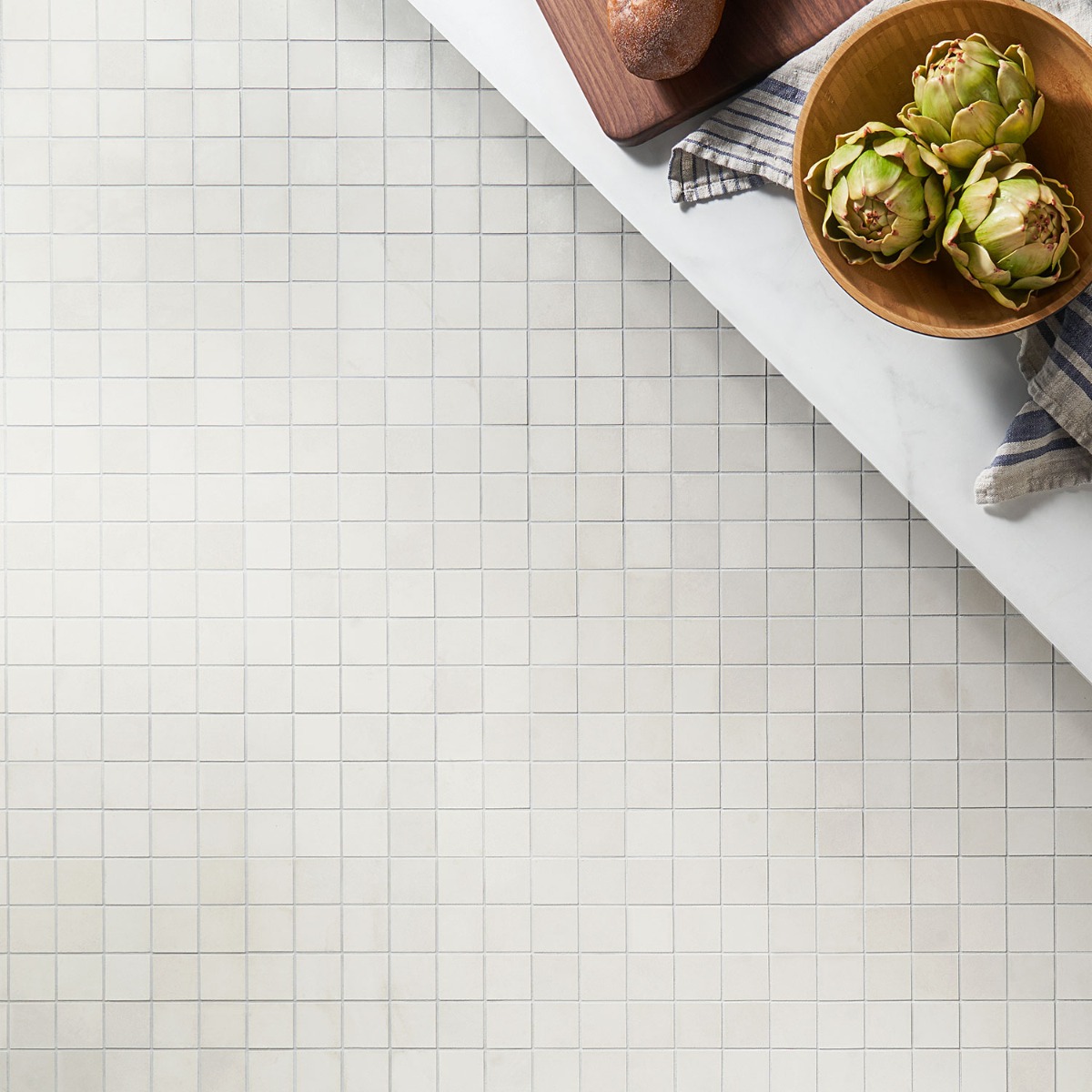 Tara Calm White 2x2 Matte Porcelain Mosaic