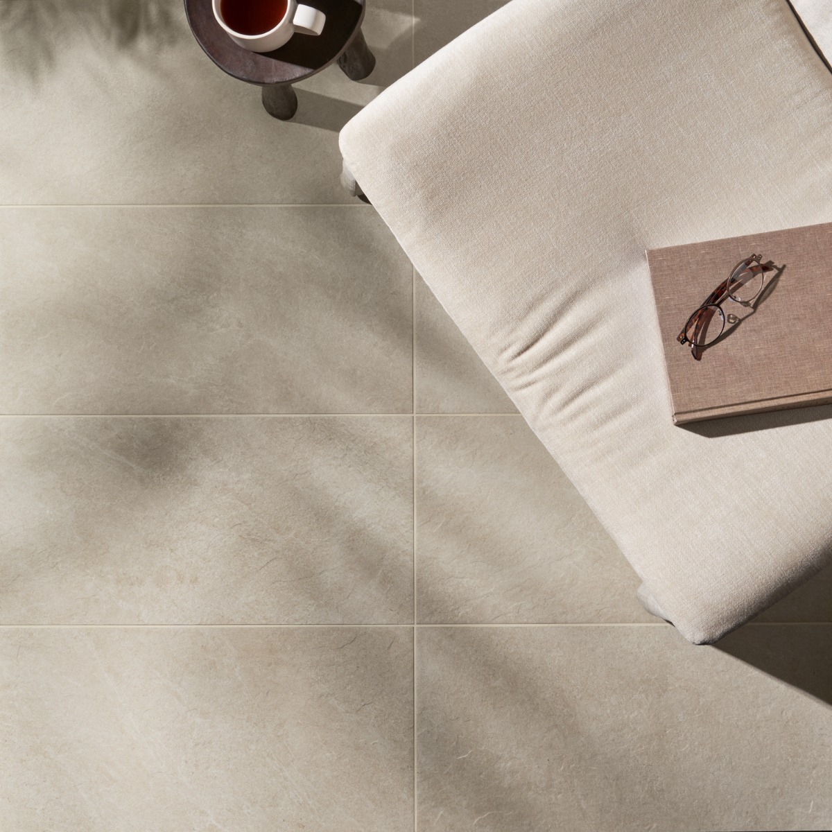 Motley Crema Beige 12x24 Limestone Look Matte Porcelain Tile