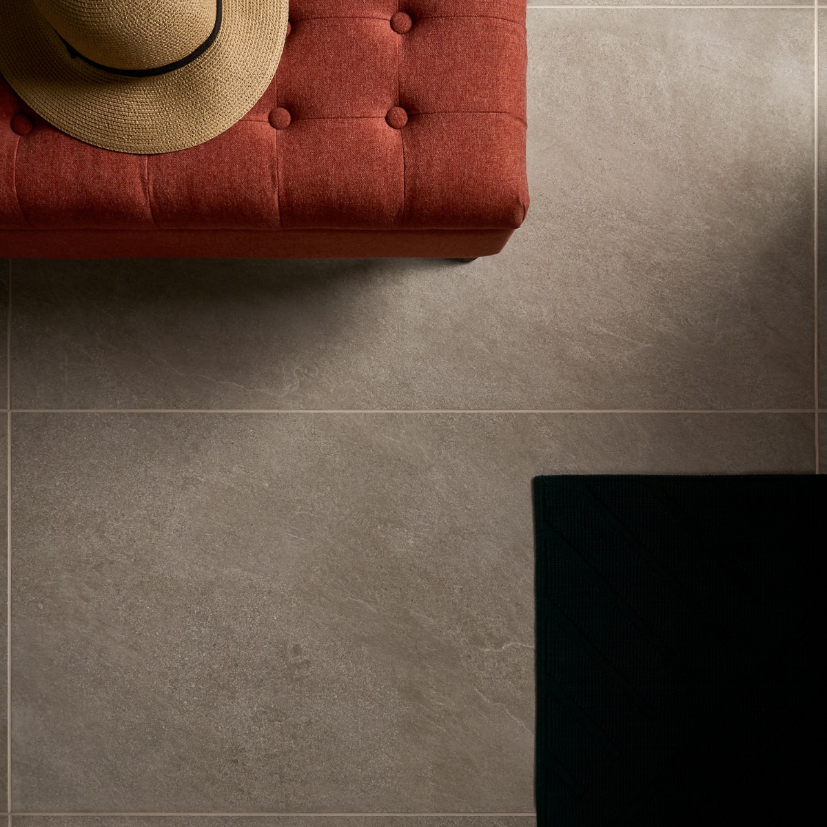 Motley Caramel Brown 24x48 Limestone Look Matte Porcelain Tile
