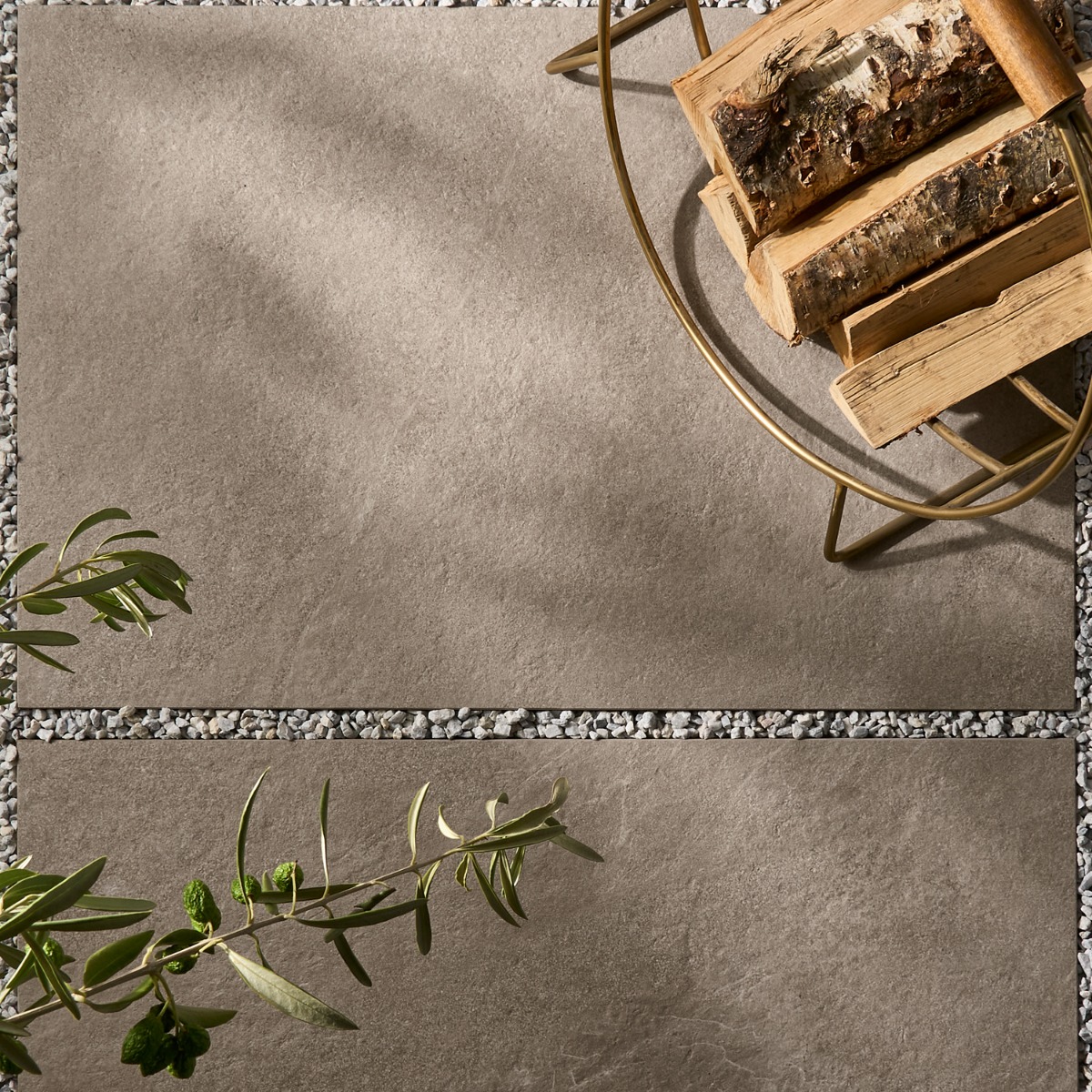Motley Caramel Brown 24x36 2CM Limestone Look Matte Porcelain Paver