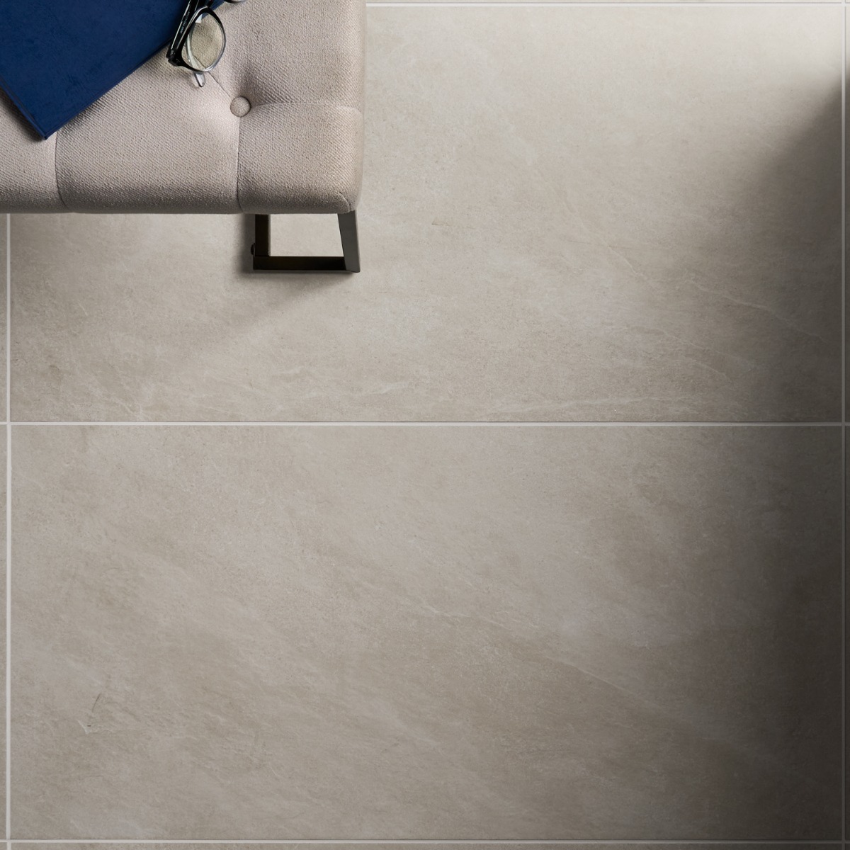 Motley Linen White 24x48 Limestone Look Matte Porcelain Tile