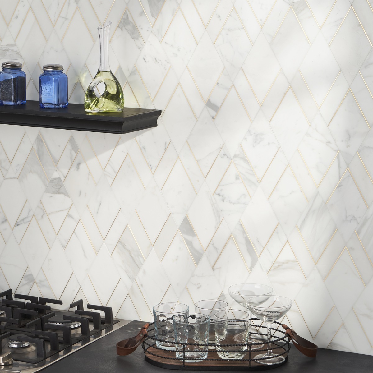 Xena Calacatta - Calacatta Gold & Brass Polished Marble + Brass