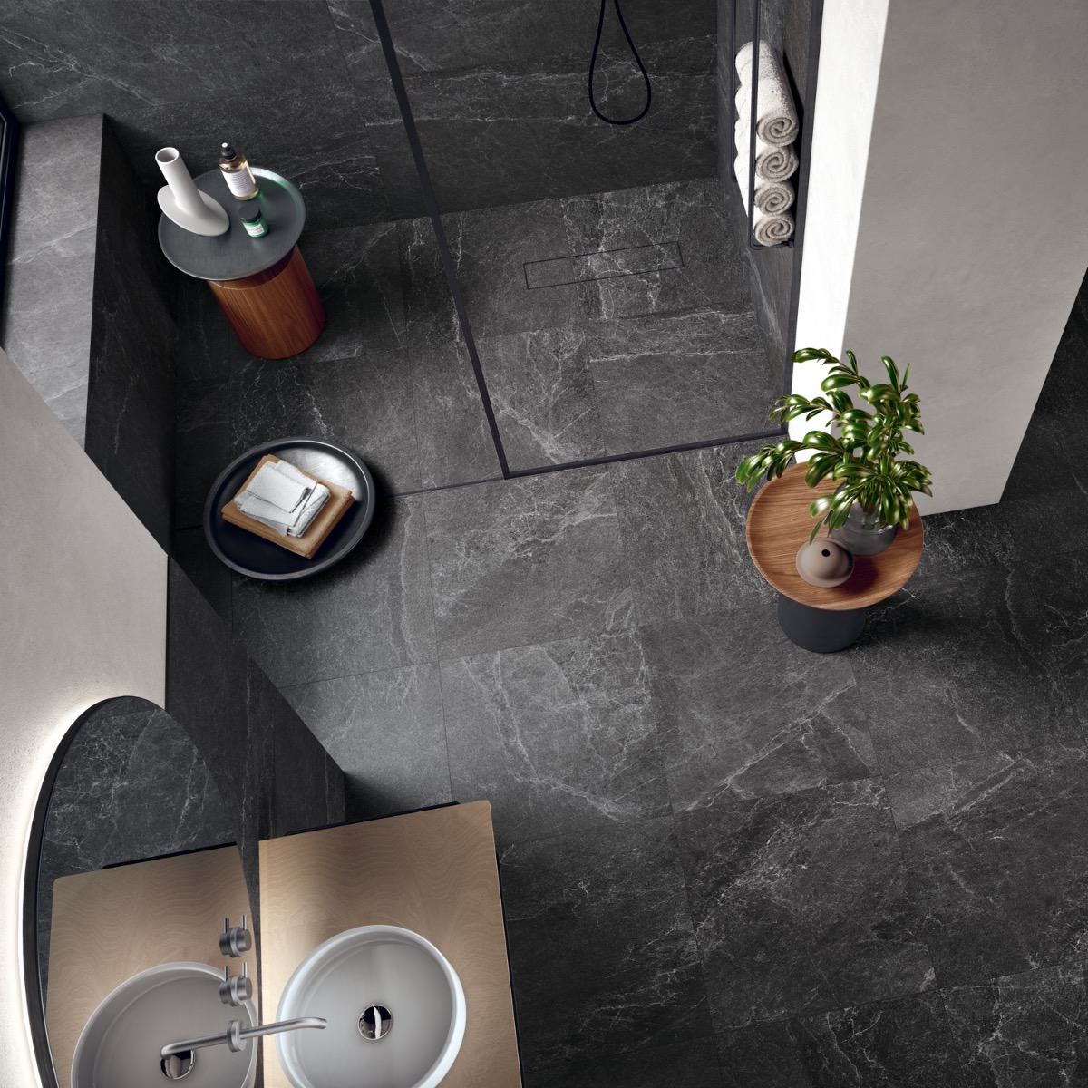 Montech Graphite Gray 36x36 Matte Porcelain Tile