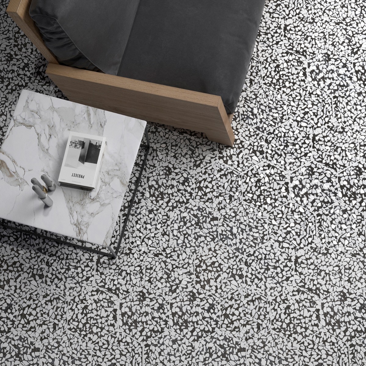 Riazza Hex Nero Matte Porcelain