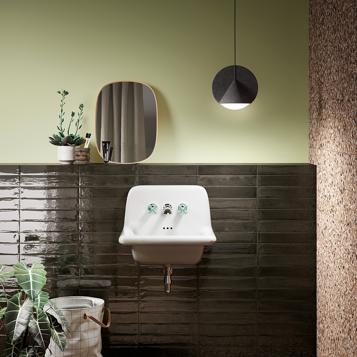 Frammenti Brick Nero 3x16 Polished Porcelain